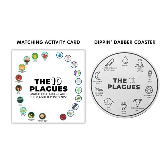 Happy Passover Plagues Kit, Pesach Ten Plagues , 10 Plagues of Egypt, Seder Dinn - Picture 4 of 5